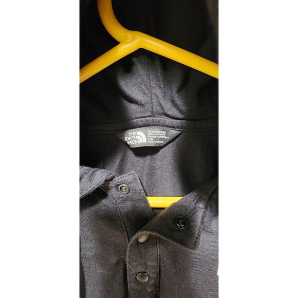 North Face Hoodie Mens SZ L Long Sleeve Hooded Pullover 1/4 Snap Outdoors Hiking - Picture 4 of 8